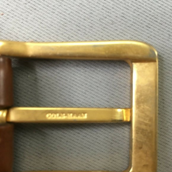 Cole Haan Belt Mens 40/100 Leather Hand Antiqued Brush Off # - Picture 5 of 9